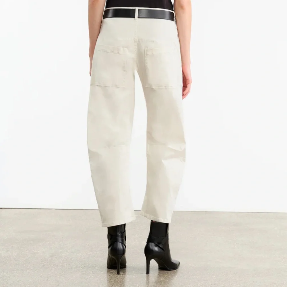 Nili Lotan cream Shon barrel leg pant, size 00 - Picture 2 of 4